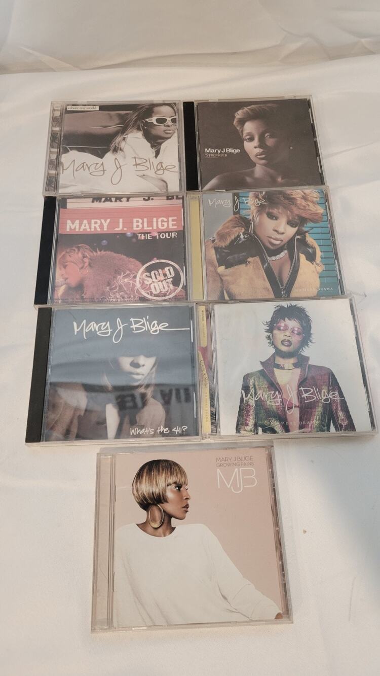 Mary J. Blige CD Lot of 7 What’s the 411 No More Drama Growing Pains R&B